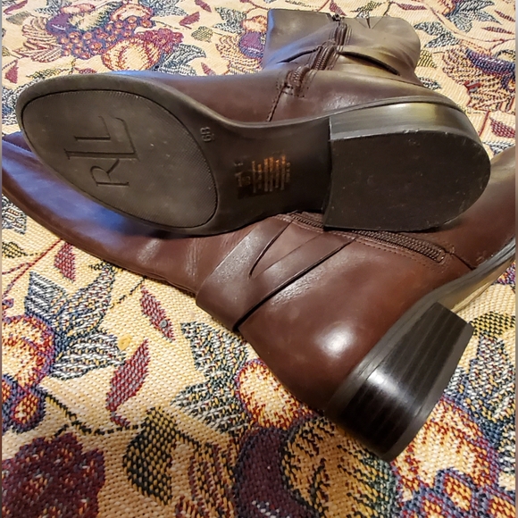 Ralph Lauren Elegant Brown Leather Knee-High Boots Size 6 - Picture 5 of 9